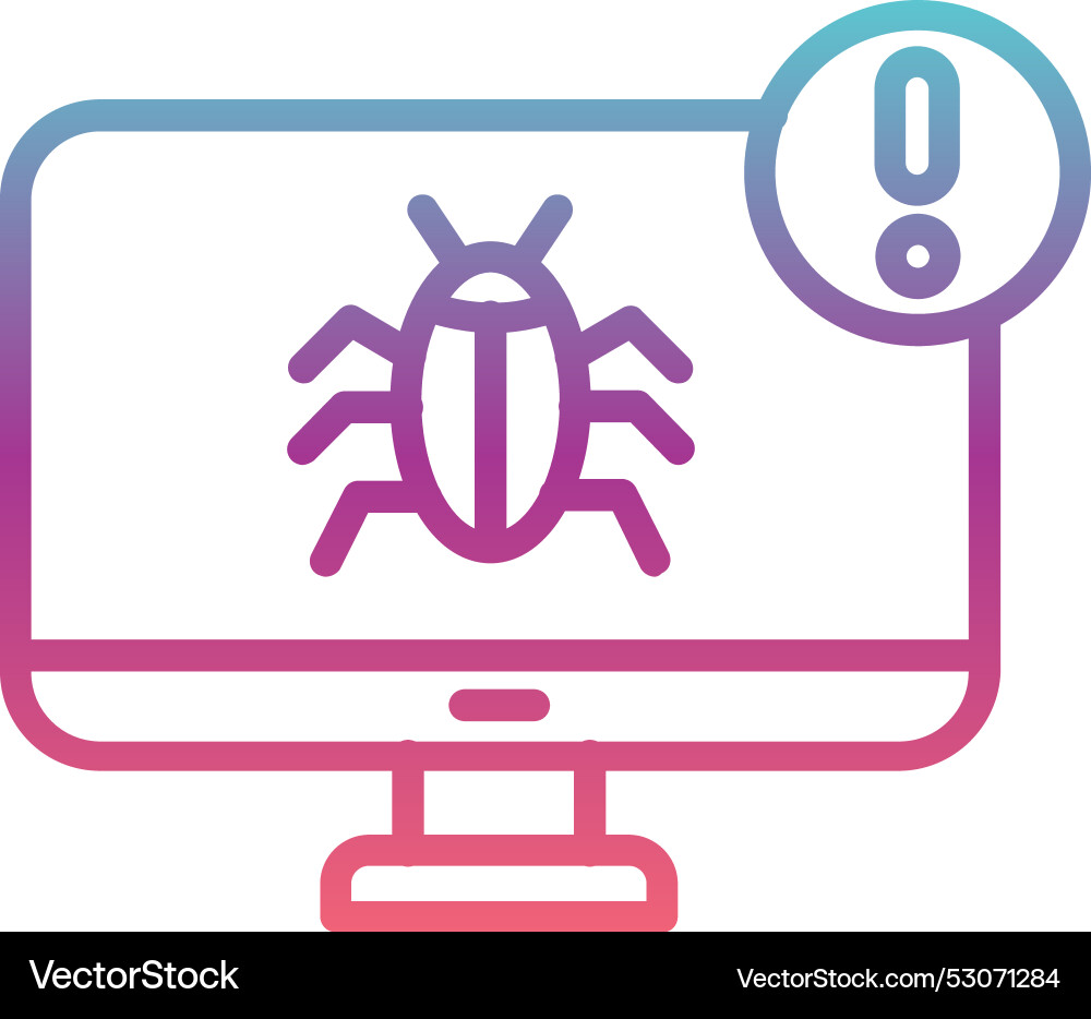 Bug line gradient design vector image