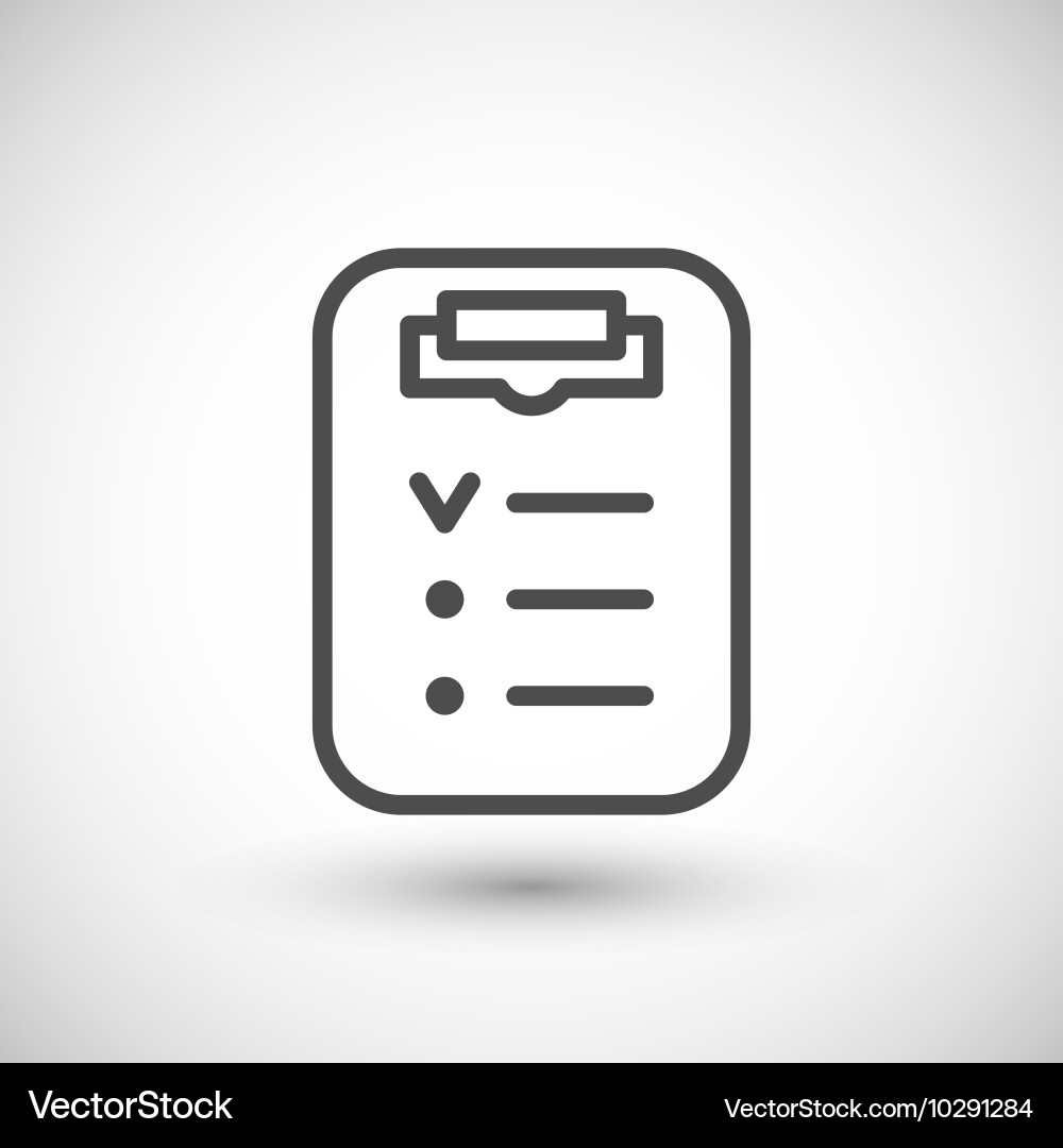 Checklist line icon vector image