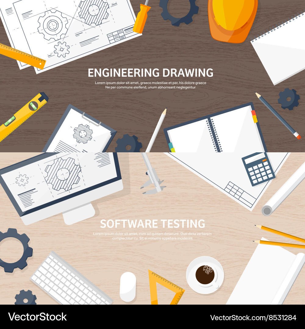 Engineering and architecture vector image