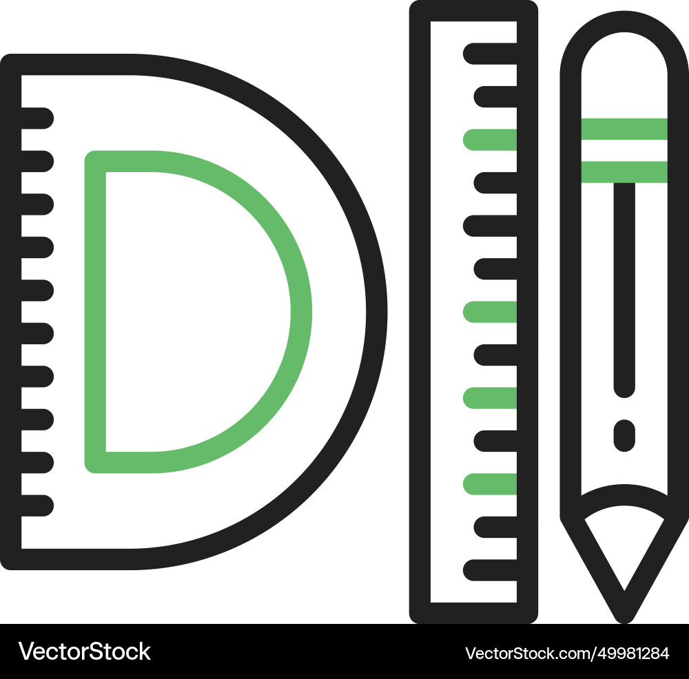 Geometry tools icon image vector image