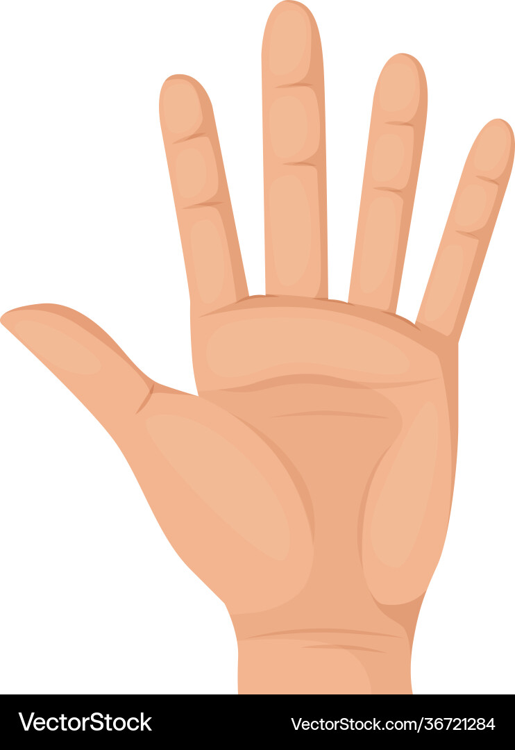Hand with five fingers cartoon ounting man Hand with five fingers cartoon ounting man vector image