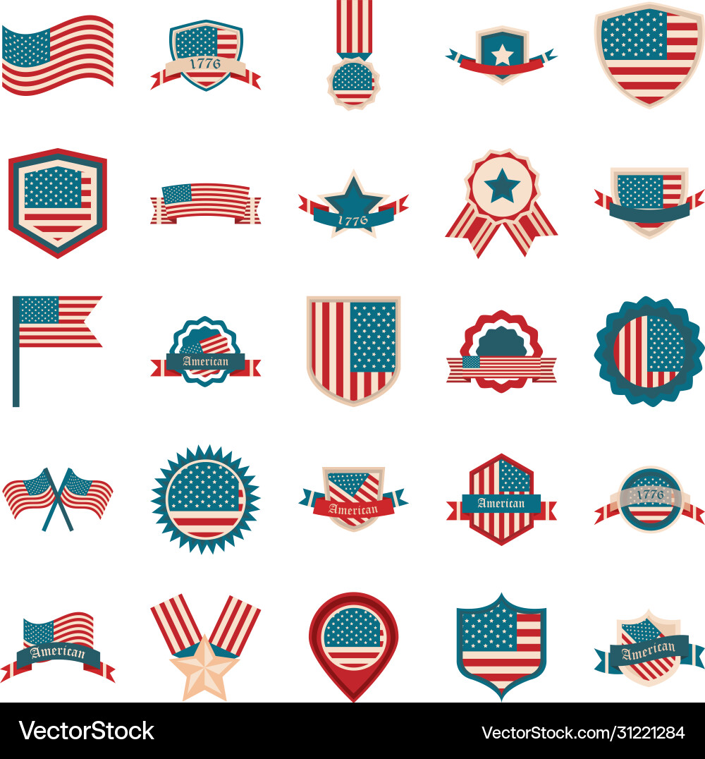 Happy independence day american flag national vector image
