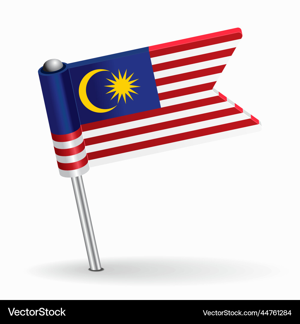 Malaysian Flag Pointer Layout vector image