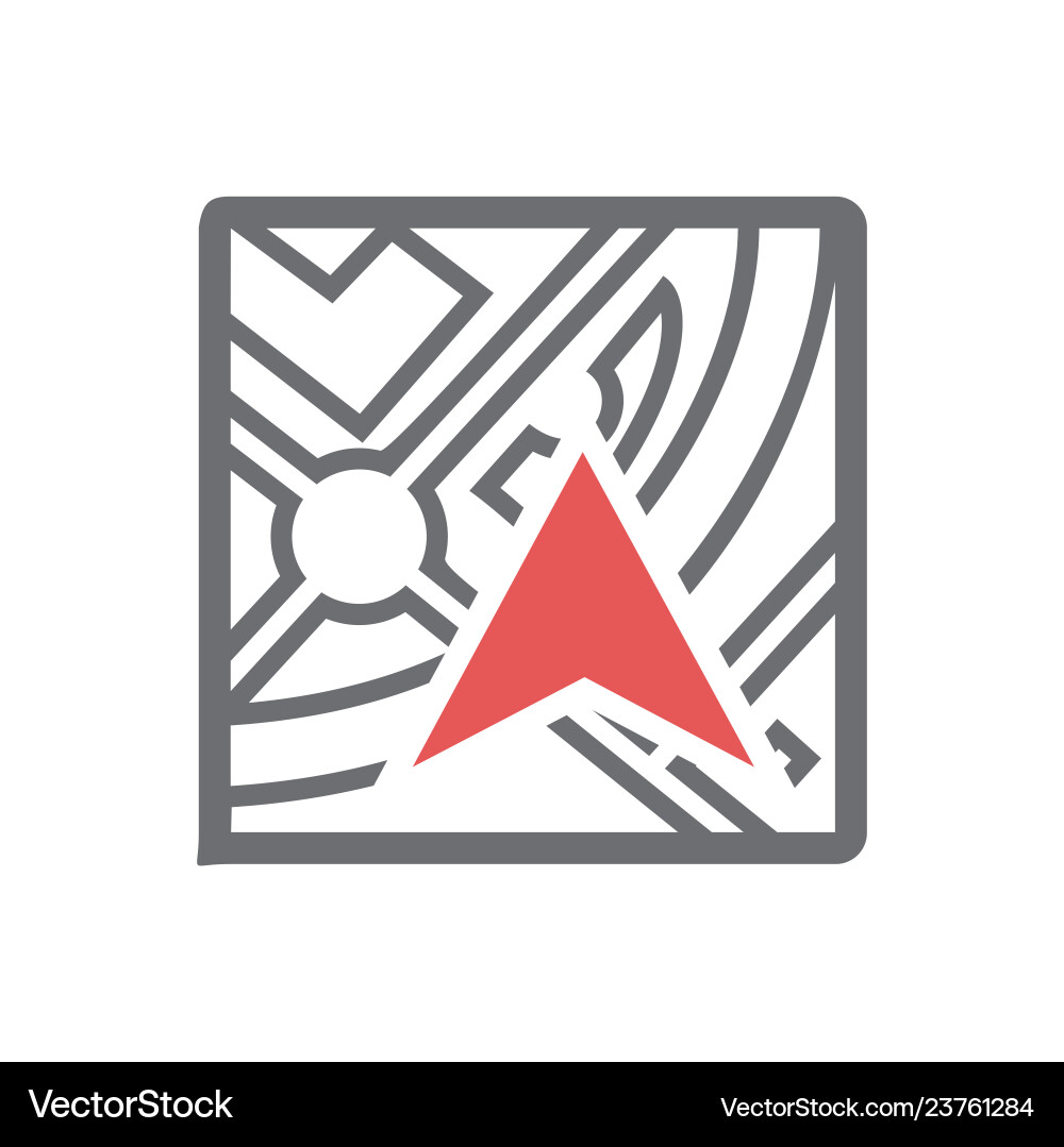 Navigation icon on white background for graphic Navigation icon on white background for graphic vector image