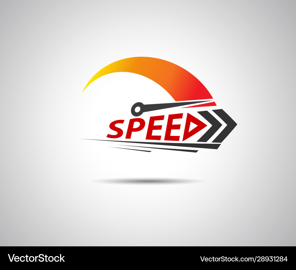 Speed logo racing event with main elements Speed logo racing event with main elements vector image