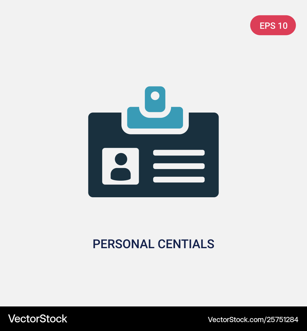 Two color personal centials icon from user Two color personal centials icon from user vector image