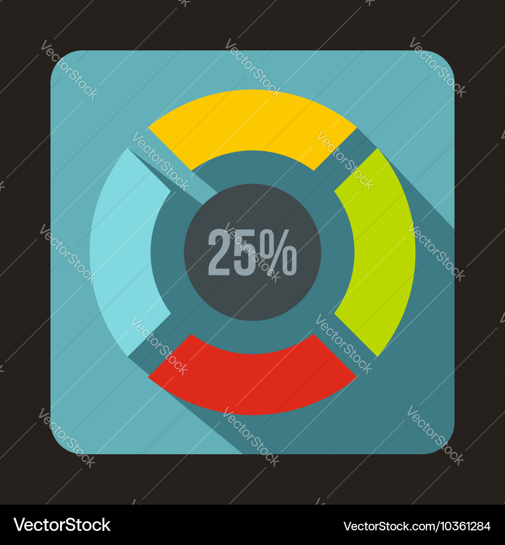 Web preloader 25 percent icon flat style Vector Image