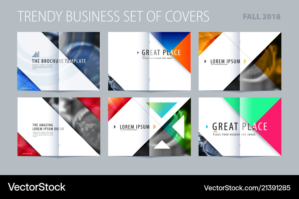 Abstract double-page brochure design triangular Abstract double-page brochure design triangular vector image