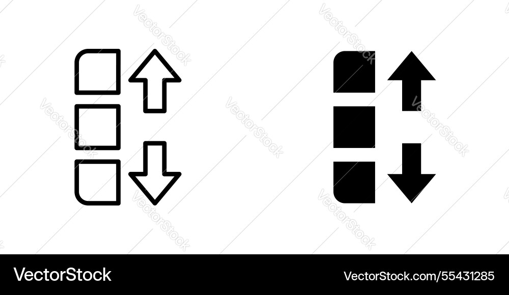 Apps sort Icons in gefüllt und Striche gesetzt Apps sort Icons in gefüllt und Striche gesetzt vektorbild