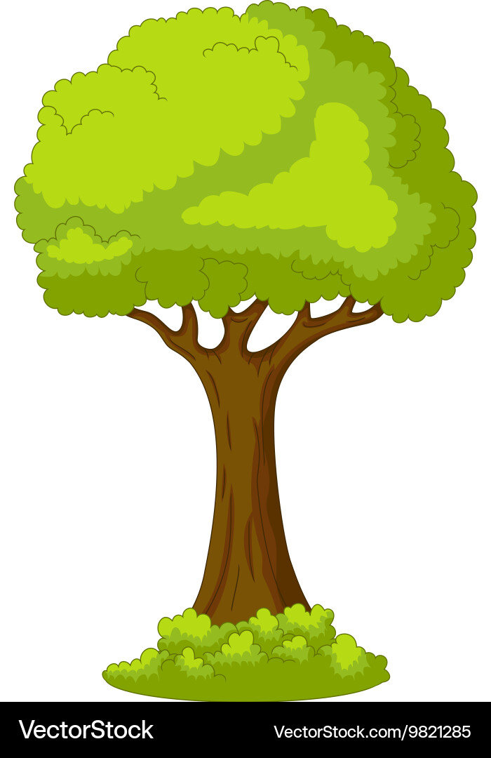 Cartoon Tree Icon vector image