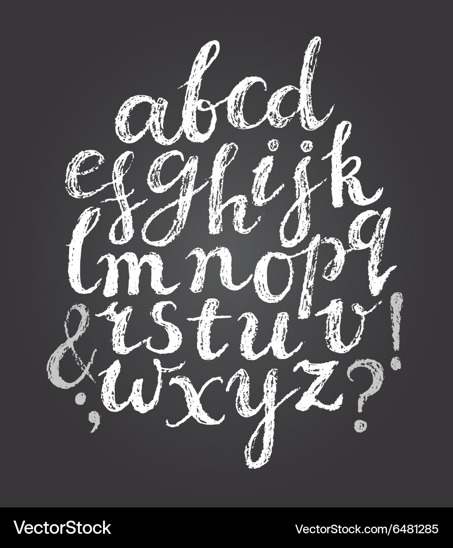 Chalk Latin Script Font - Retro Style vector image