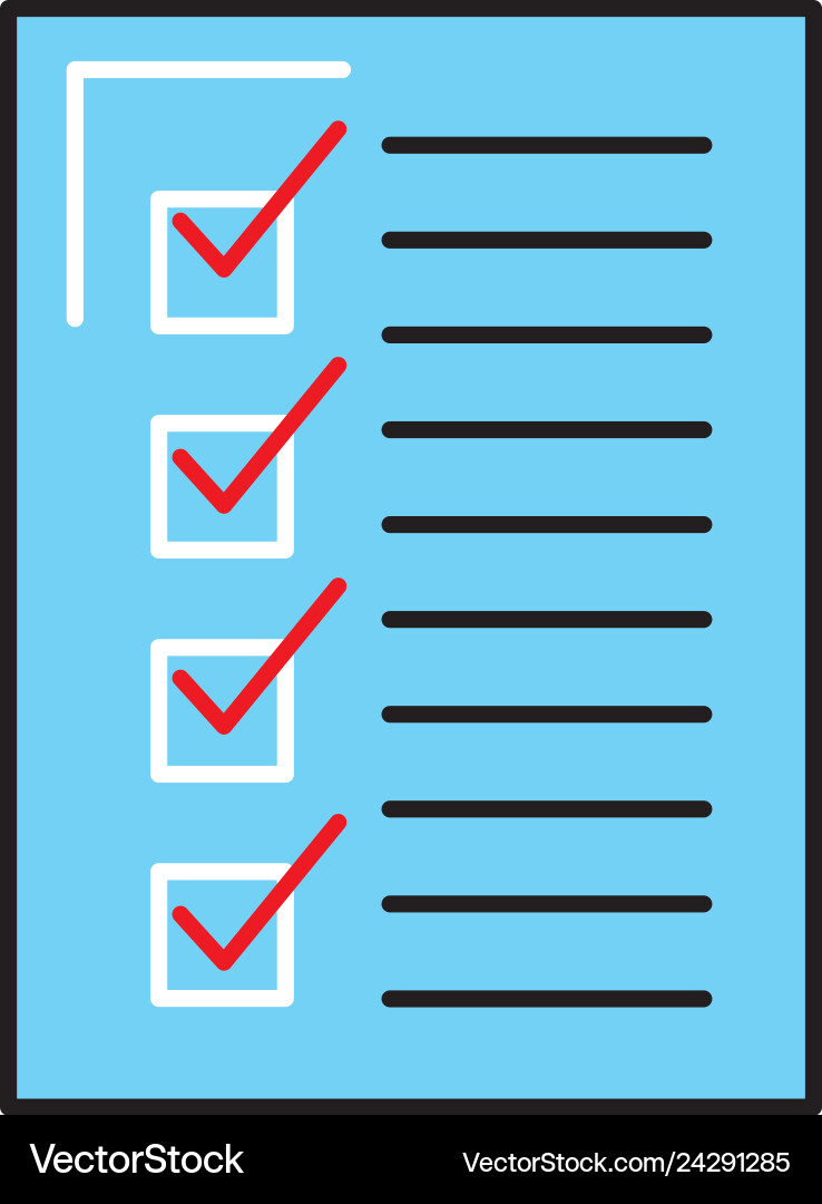 Check list approved document business Vector Image
