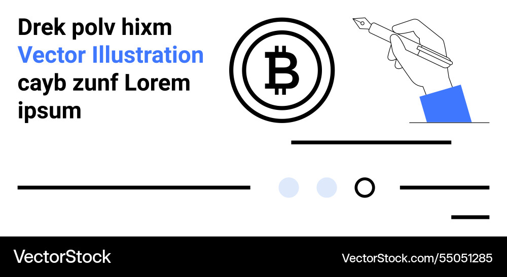 Cryptocurrency and blockchain concept with hand Cryptocurrency and blockchain concept with hand vector image