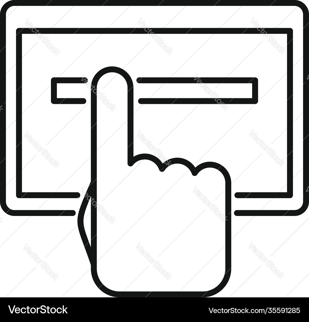 Cursor paste links icon outline style Cursor paste links icon outline style vector image