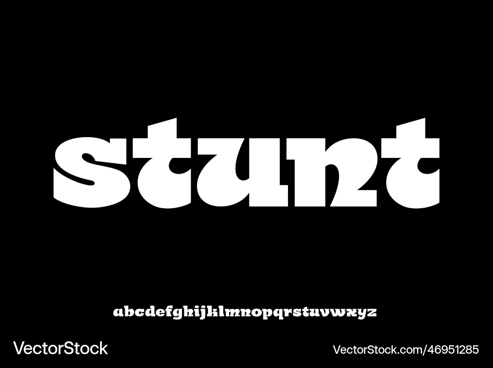Cute Slab Display Font - Alphabet Style vector image