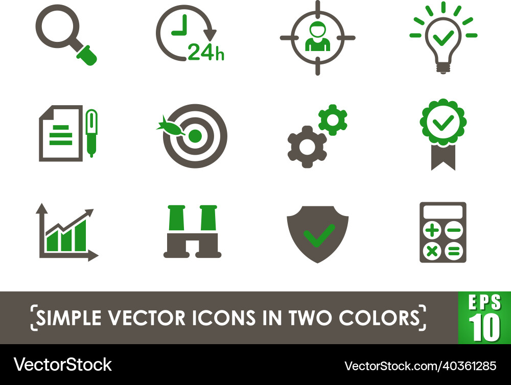 Data analytics simple icons Data analytics simple icons vector image