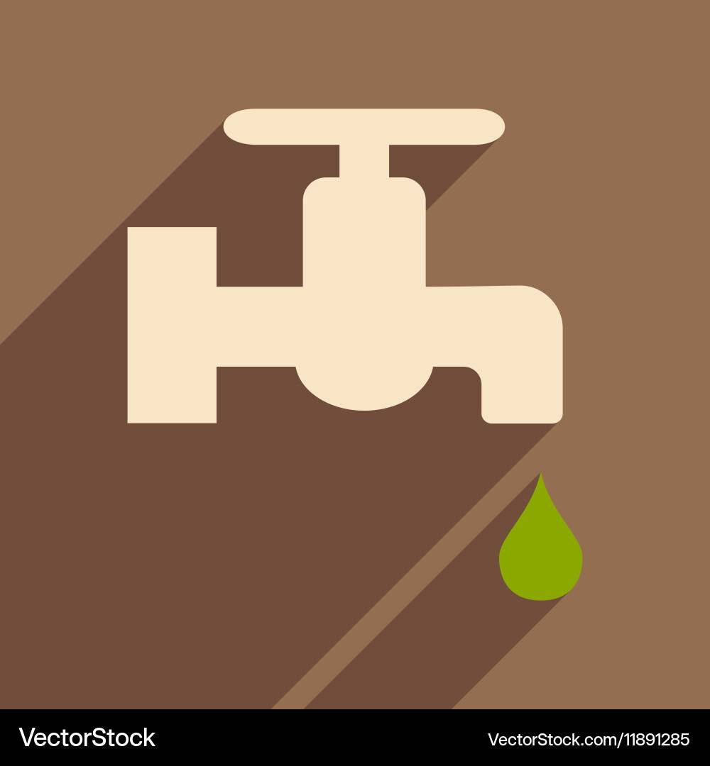 Flat with shadow icon and mobile application vector image