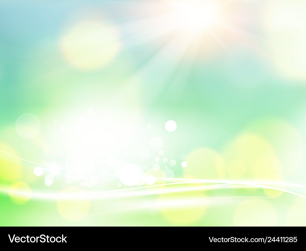 Green Bokeh Abstract Light Background Royalty Free Vector