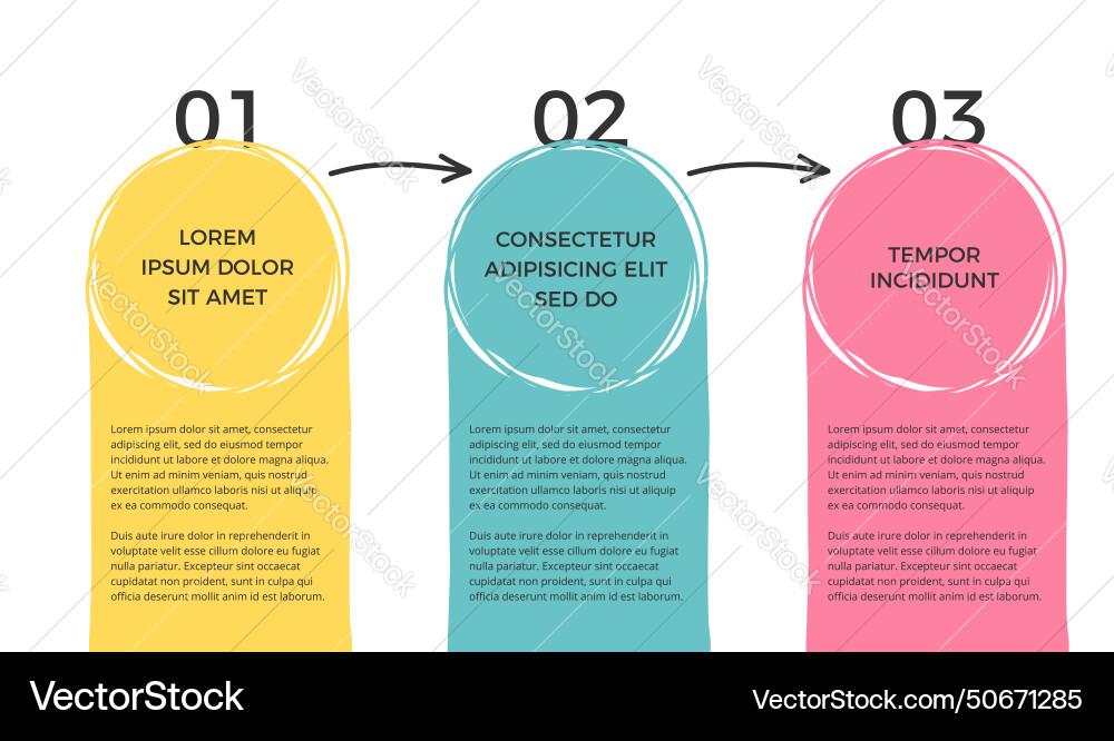 Infographic template with 3 elements Infographic template with 3 elements vector image