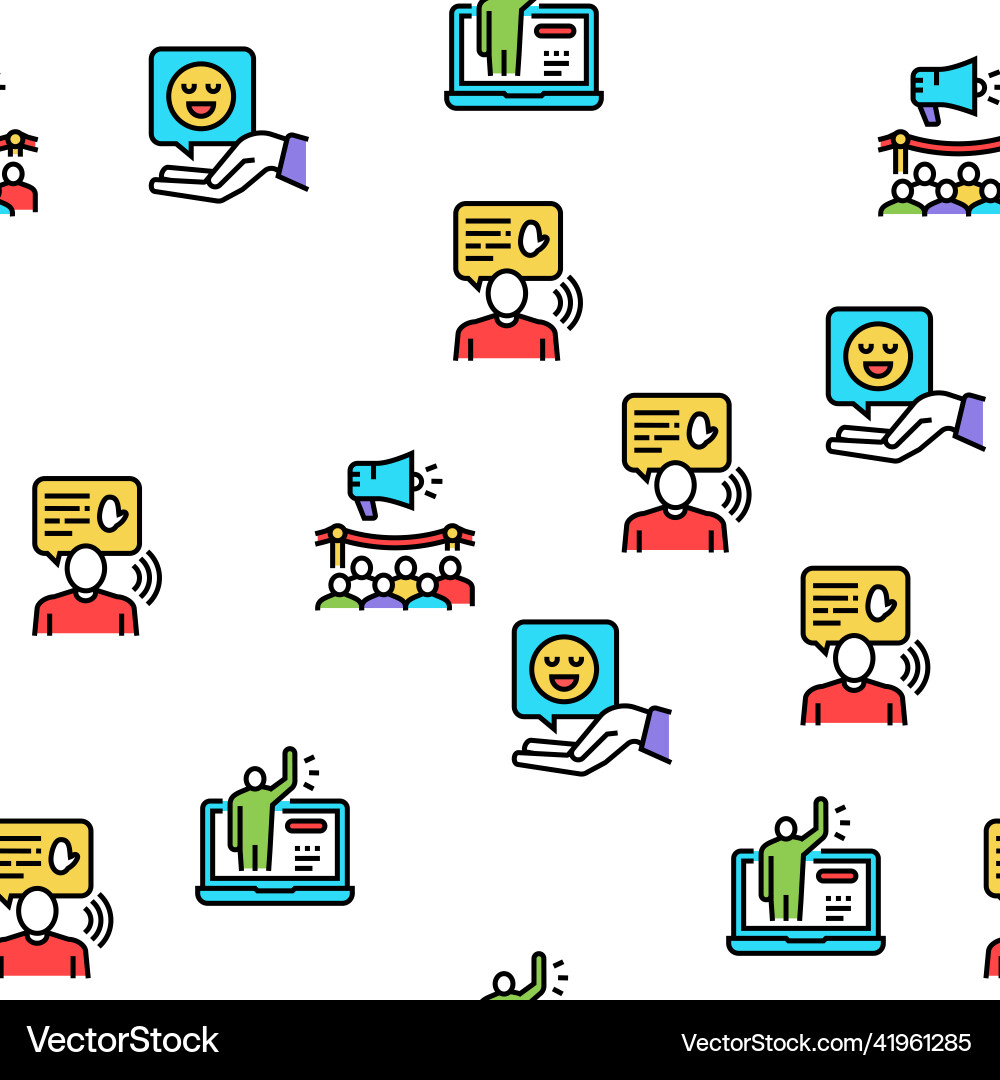 Introduction speech seamless pattern Introduction speech seamless pattern Vector Image