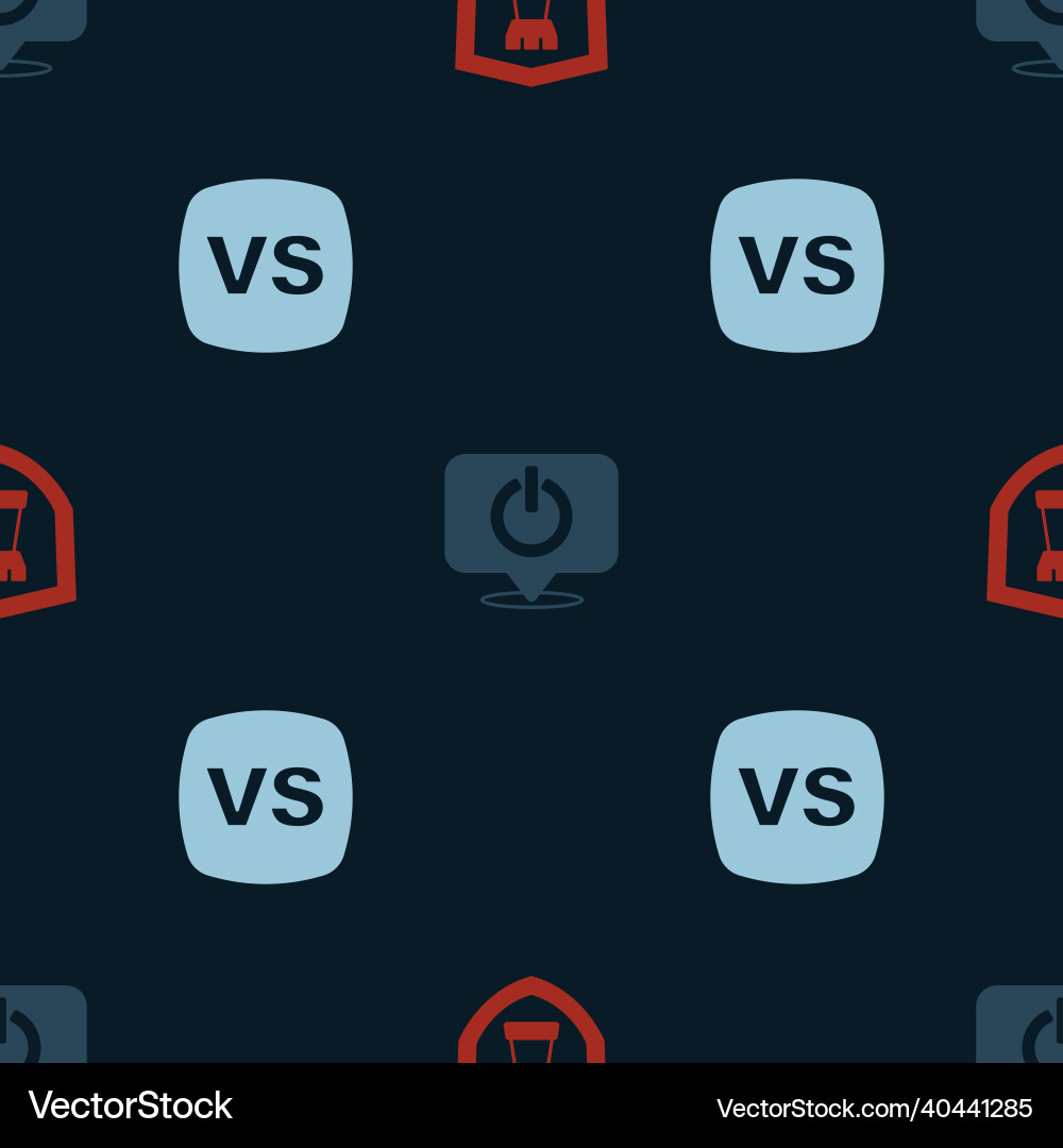 Set chess shield power button and vs versus Set chess shield power button and vs versus vector image
