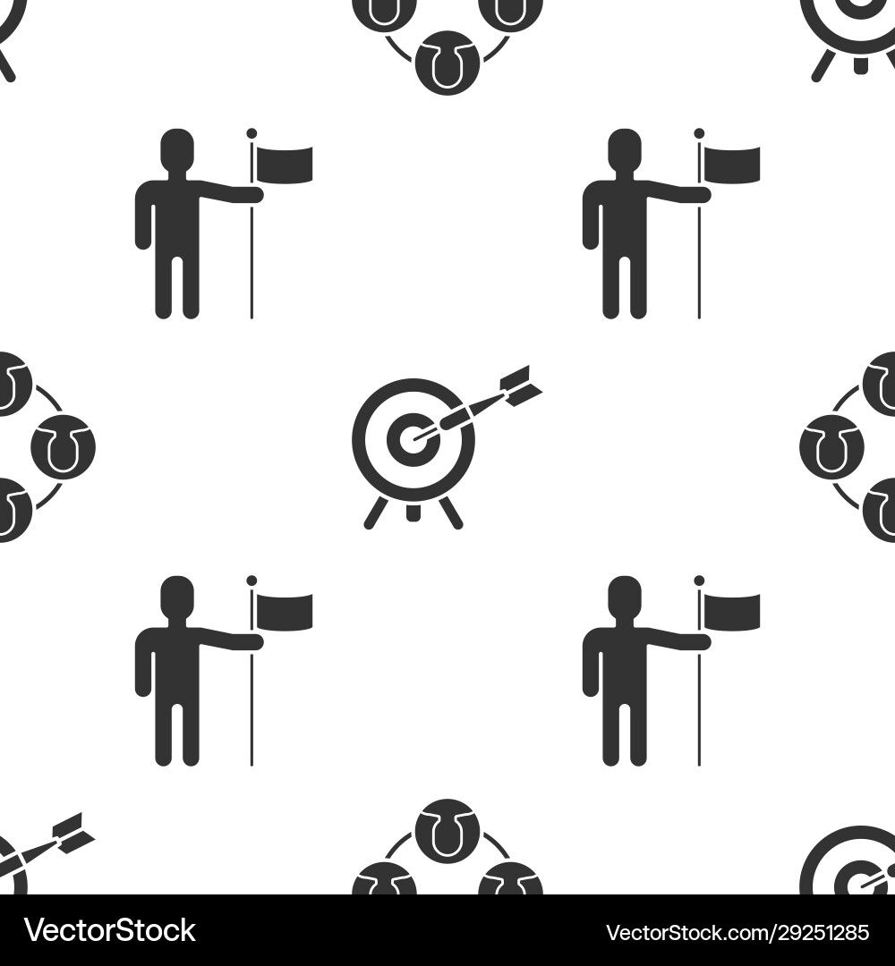 Set project team base target with arrow and man Set project team base target with arrow and man vector image