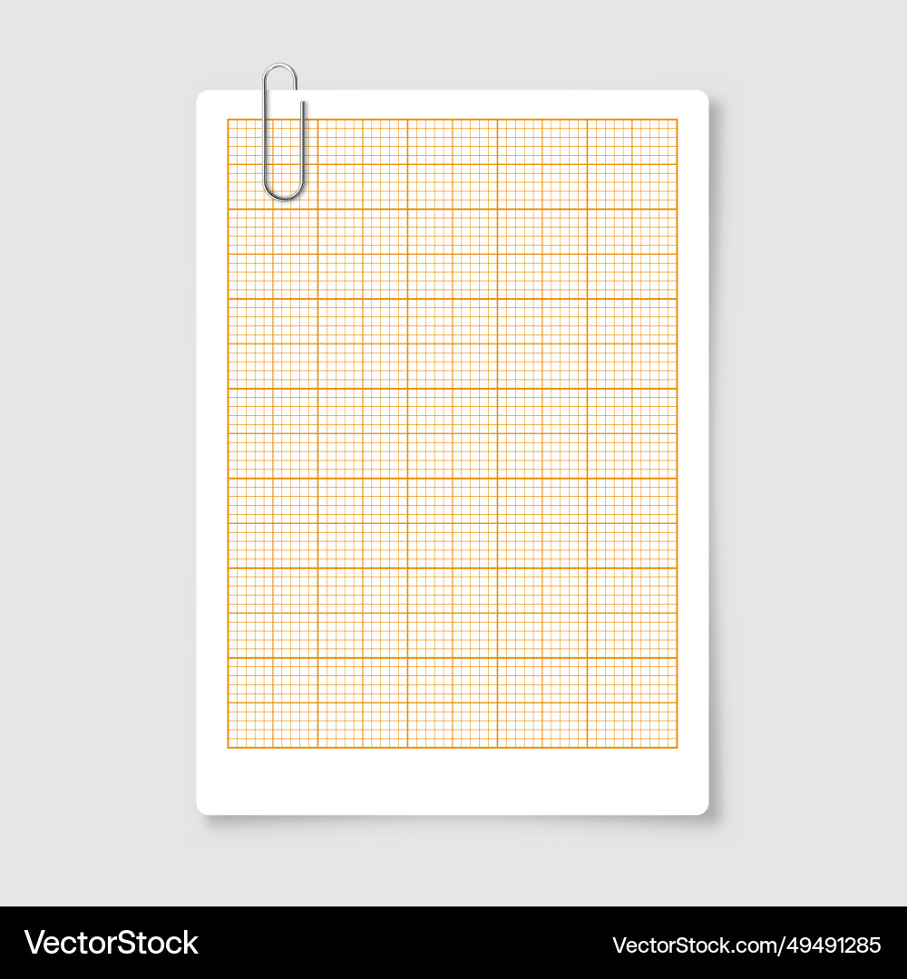 Sheet of graph paper with grid millimeter Sheet of graph paper with grid millimeter vector image