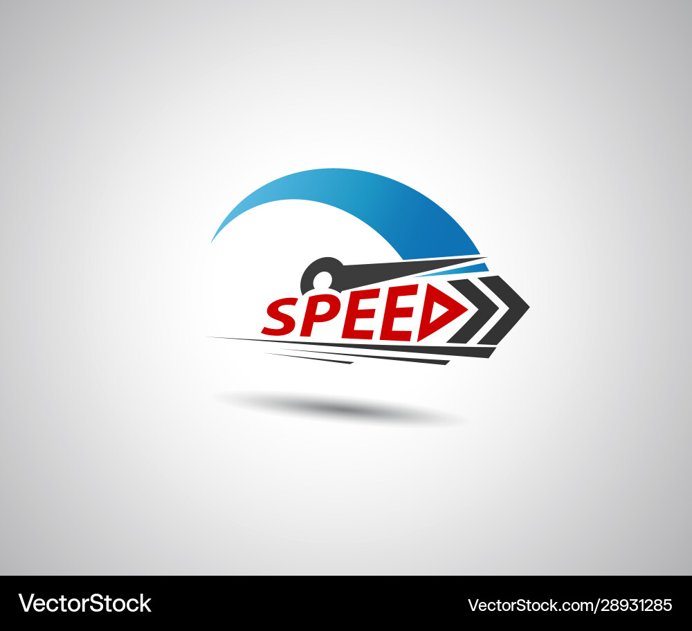 Speed logo racing event with main elements vector image