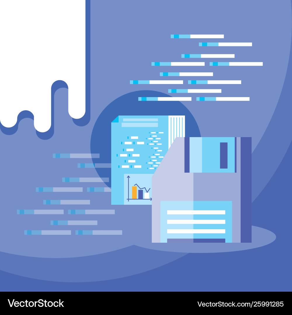 Technology and big data design Vector Image