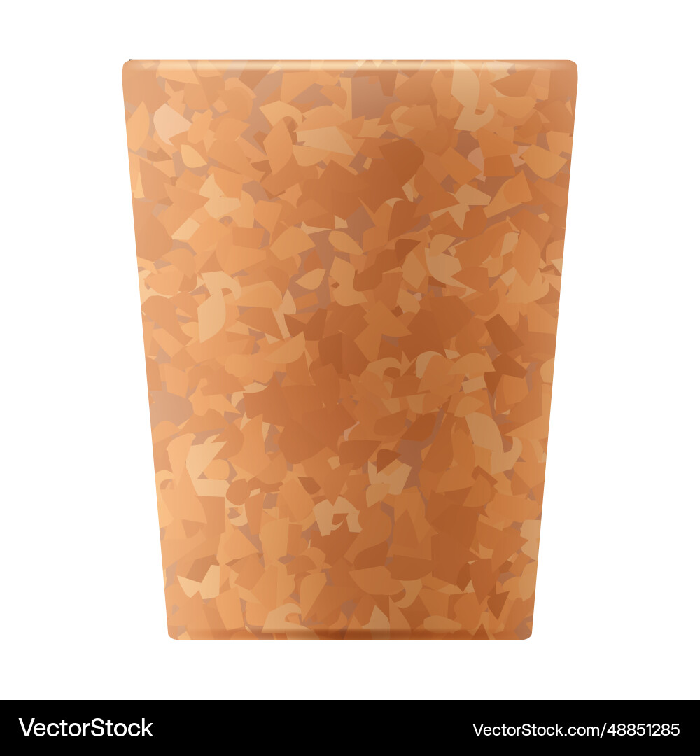 Template of a conical cork with realistic vector image