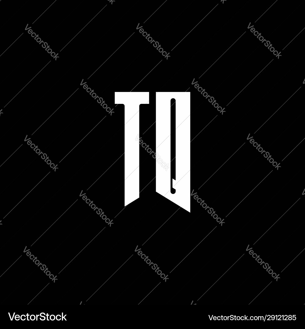 Tq logo monogram with emblem style isolated Tq logo monogram with emblem style isolated Vector Image