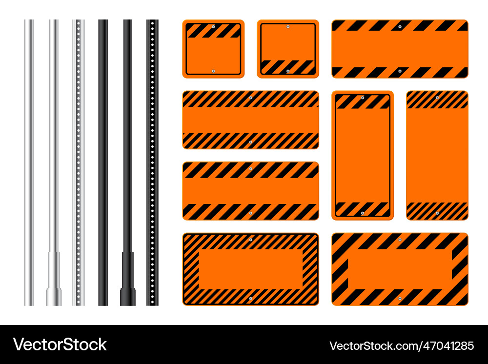 Warning danger signs attention banners Warning danger signs attention banners vector image