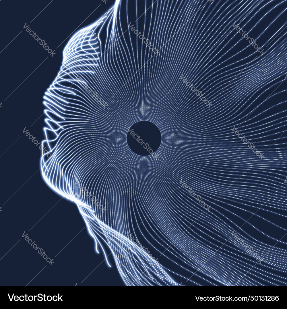 Array with dynamic particles 3d technology style Array with dynamic particles 3d technology style vector image