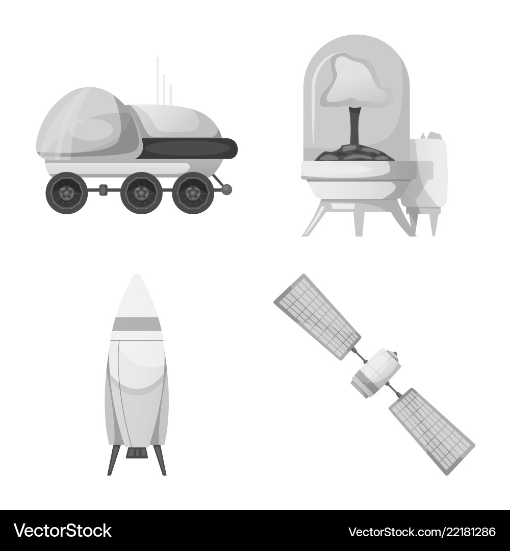 Design of mars and space logo set Design of mars and space logo set vector image