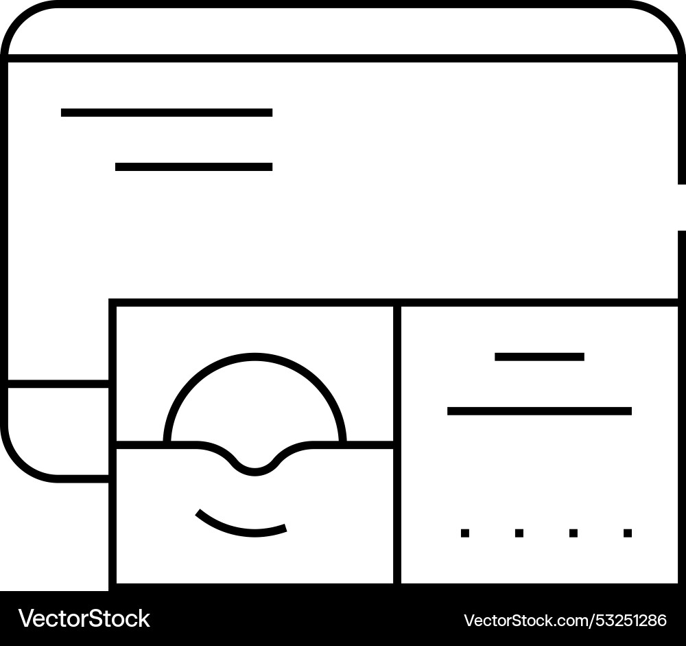 Disc with operating system line icon Vector Image