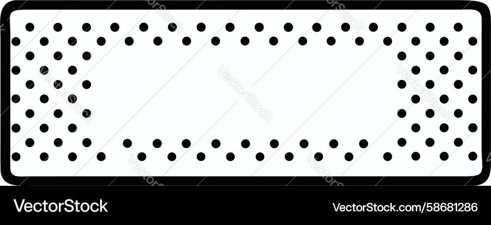 Dotted patterned rectangular frame for text Vector Image