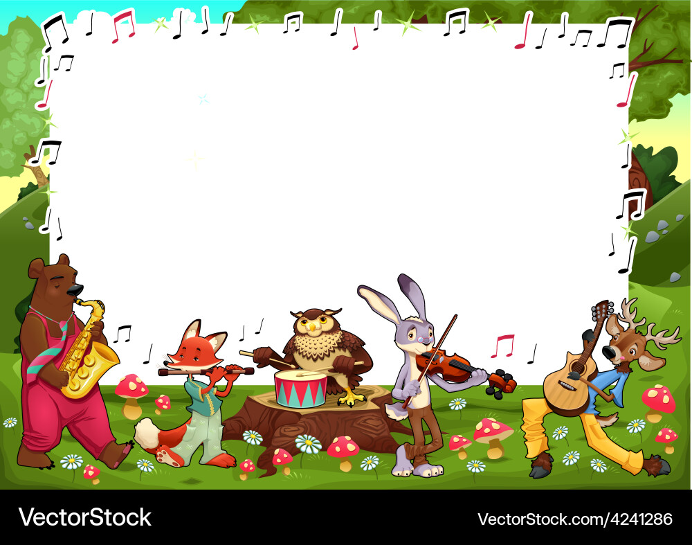 Funny card with empty space for text vector image