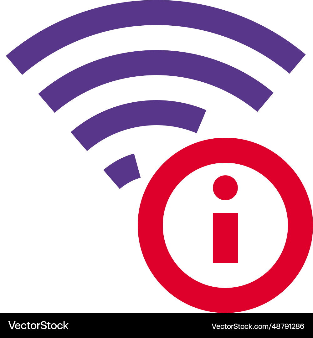 Indication of a wireless connection trouble vector image