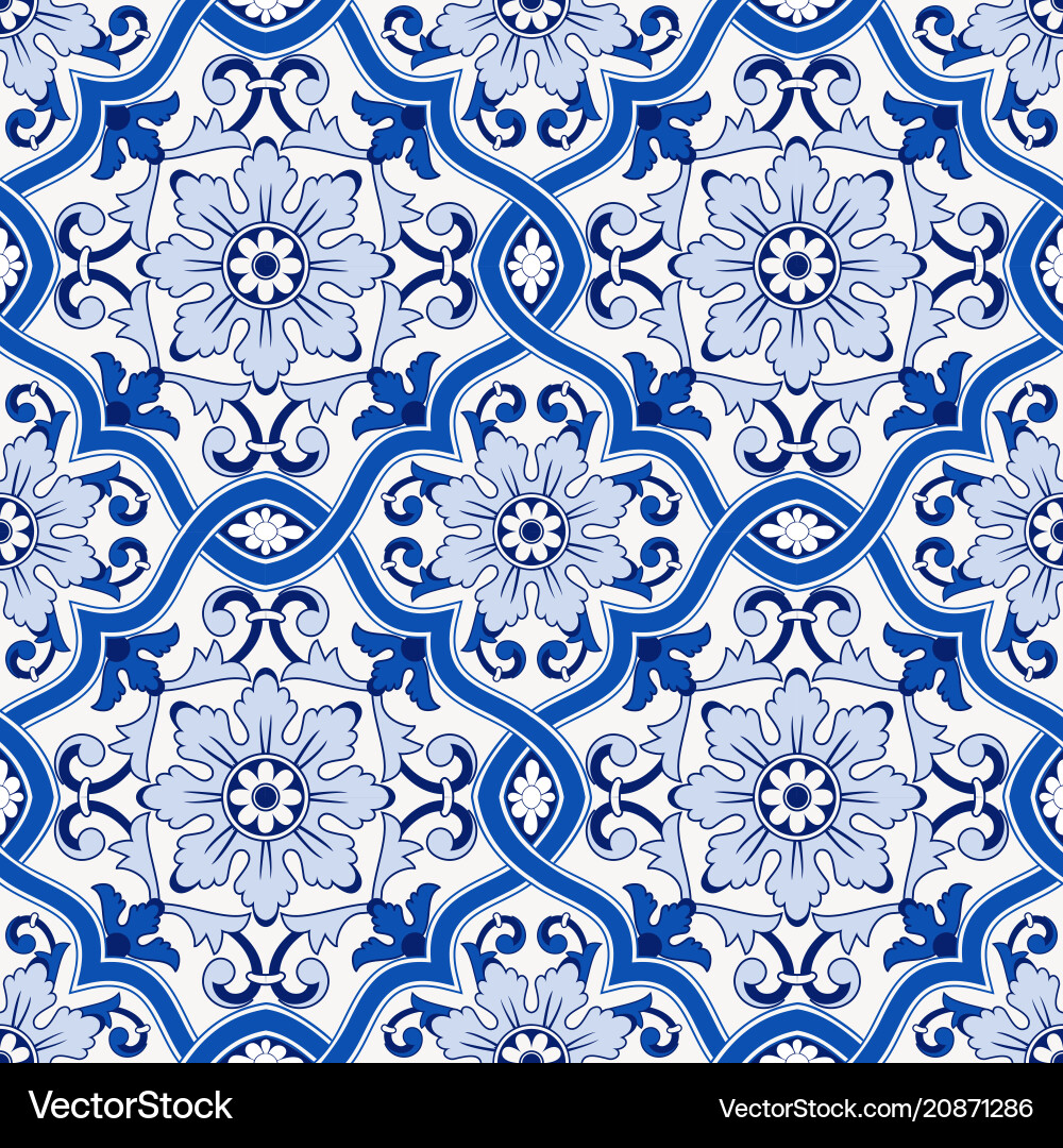 Intricate Azulejo Pattern Vector Image