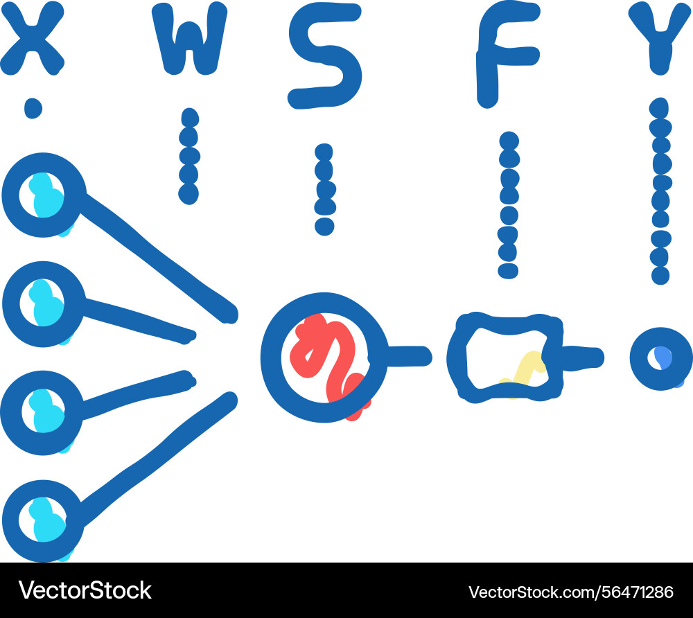 Mathematical model neural network icon doodle Mathematical model neural network icon doodle vector image