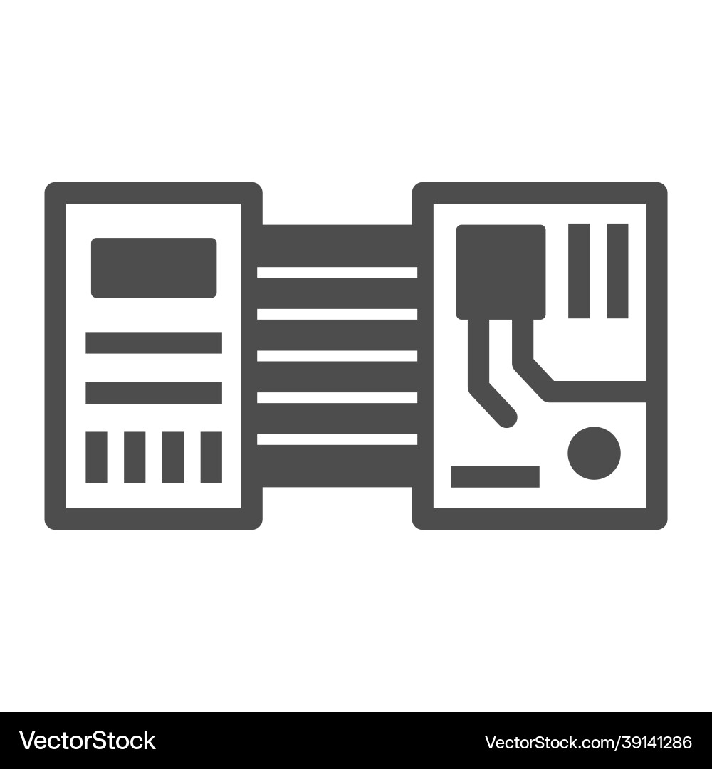 Printed circuit board layout microchip contacts Printed circuit board layout microchip contacts vector image
