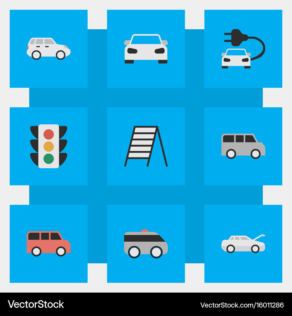Set of simple shipping icons elements stairs Vector Image