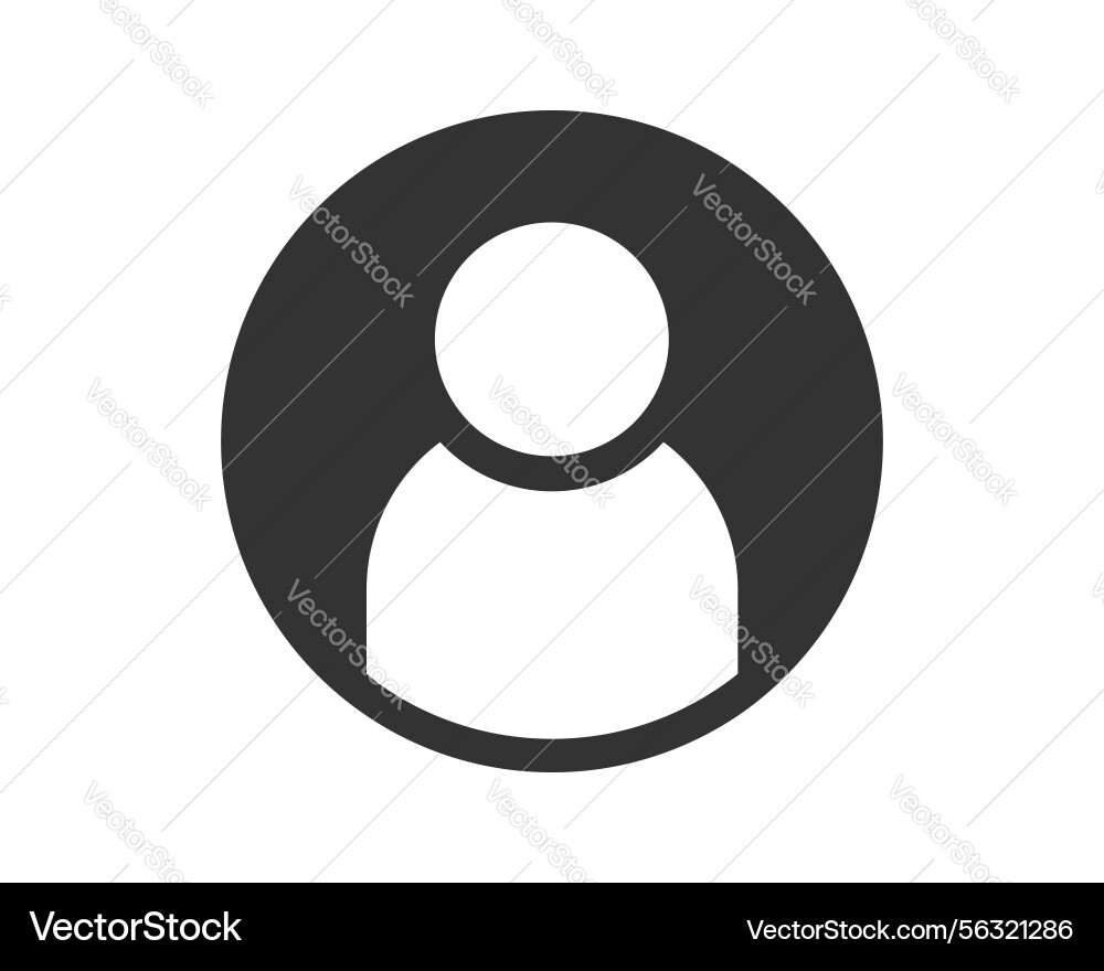 Simple User Icon - Profile Avatar Royalty Free Vector Image