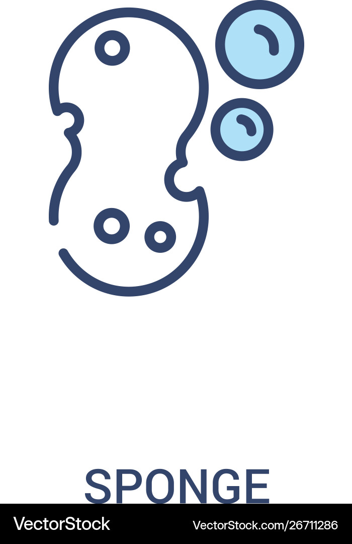 Sponge concept 2 colored icon simple line element Sponge concept 2 colored icon simple line element Vector Image