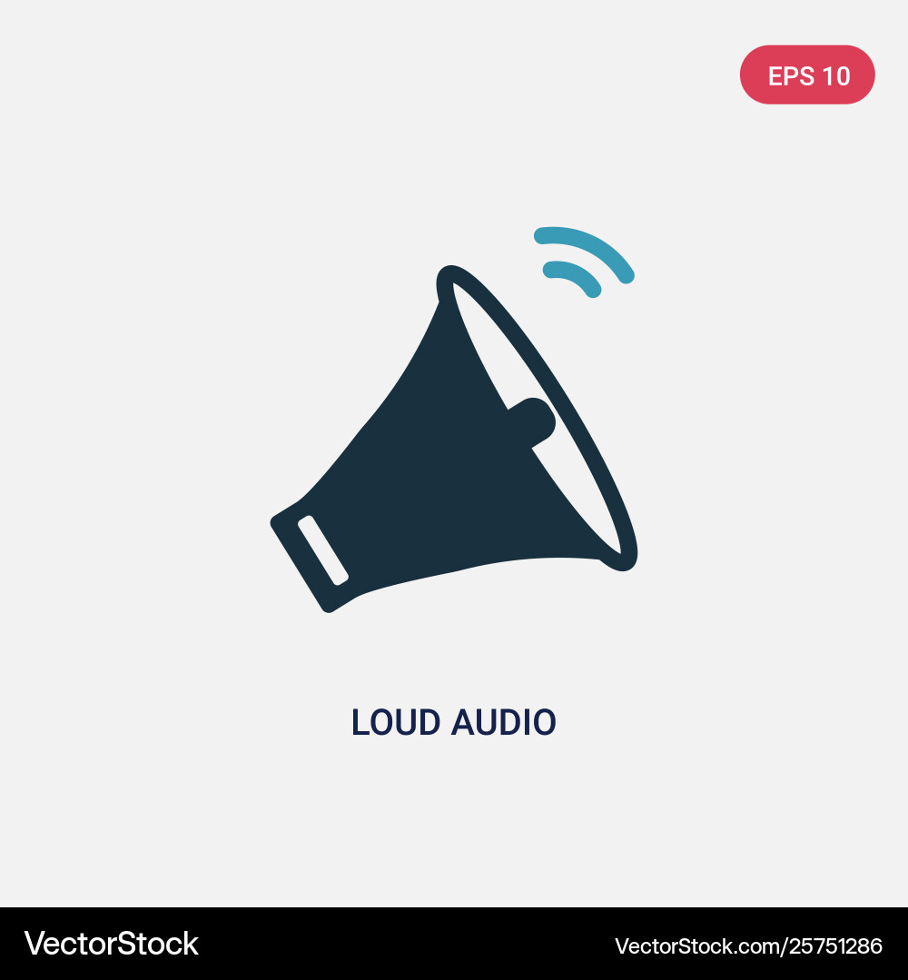 Two color loud audio icon from user interface Two color loud audio icon from user interface vector image