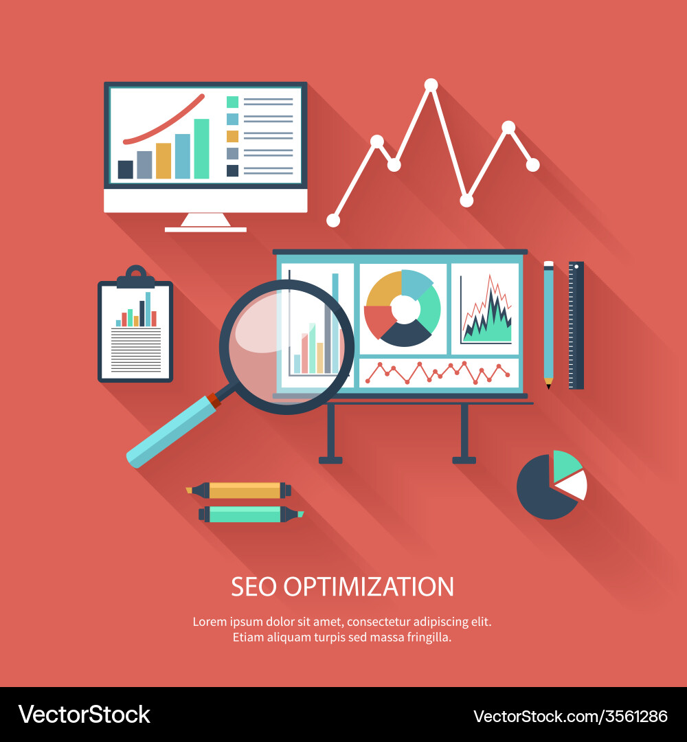 Web Analytics & SEO Tools vector image