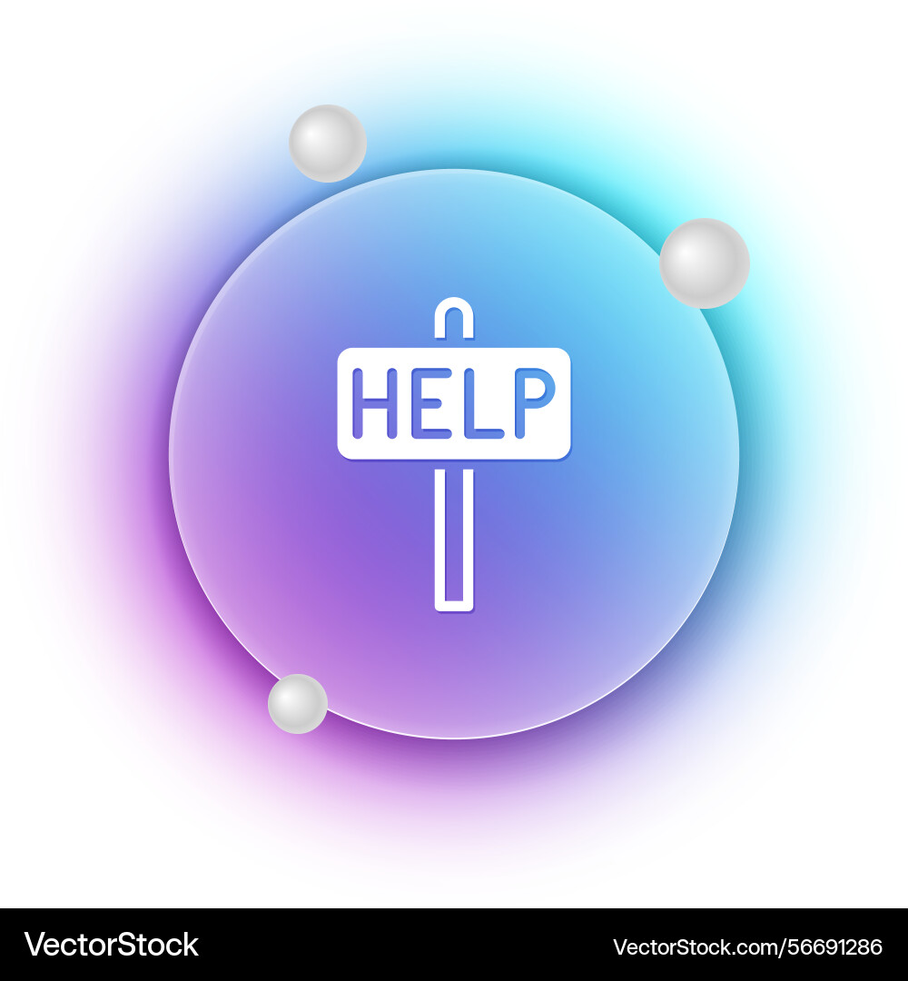 White ask for help text icon isolated White ask for help text icon isolated Vector Image