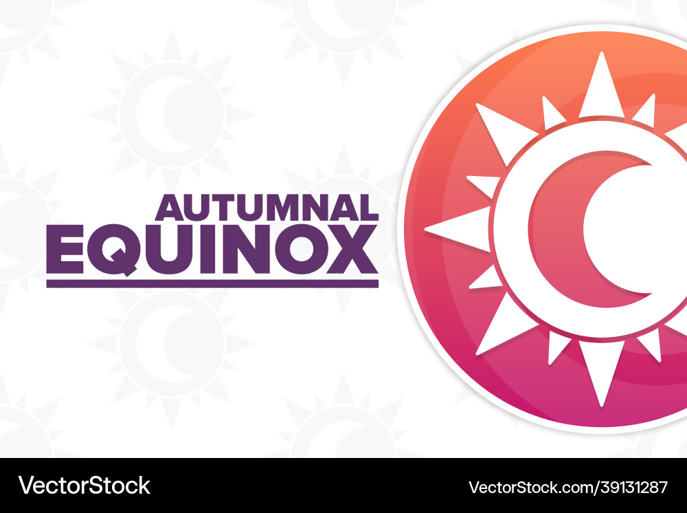 Autumnal equinox holiday concept template Autumnal equinox holiday concept template vector image