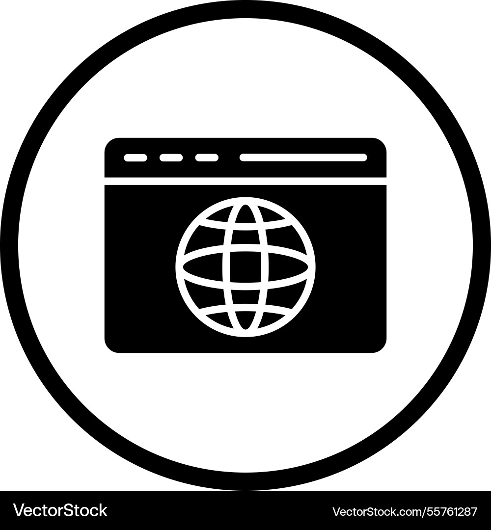 Browser icon design Vector Image