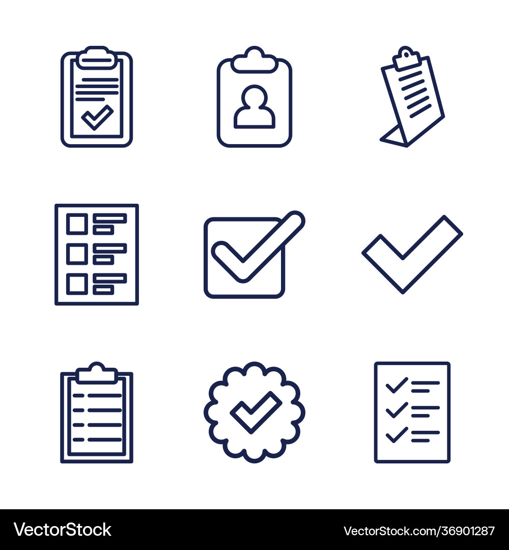 Checkbox icons Vector Image
